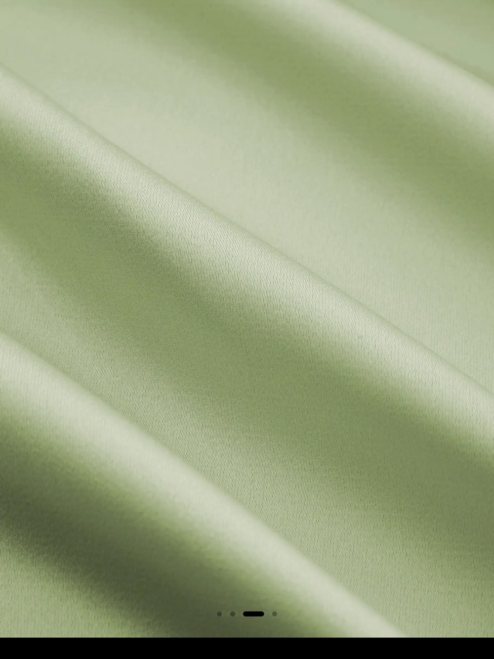 Cider Satin Cowl Neck Ruffle Hem Dress in Pale Green - Picture 3 of 3